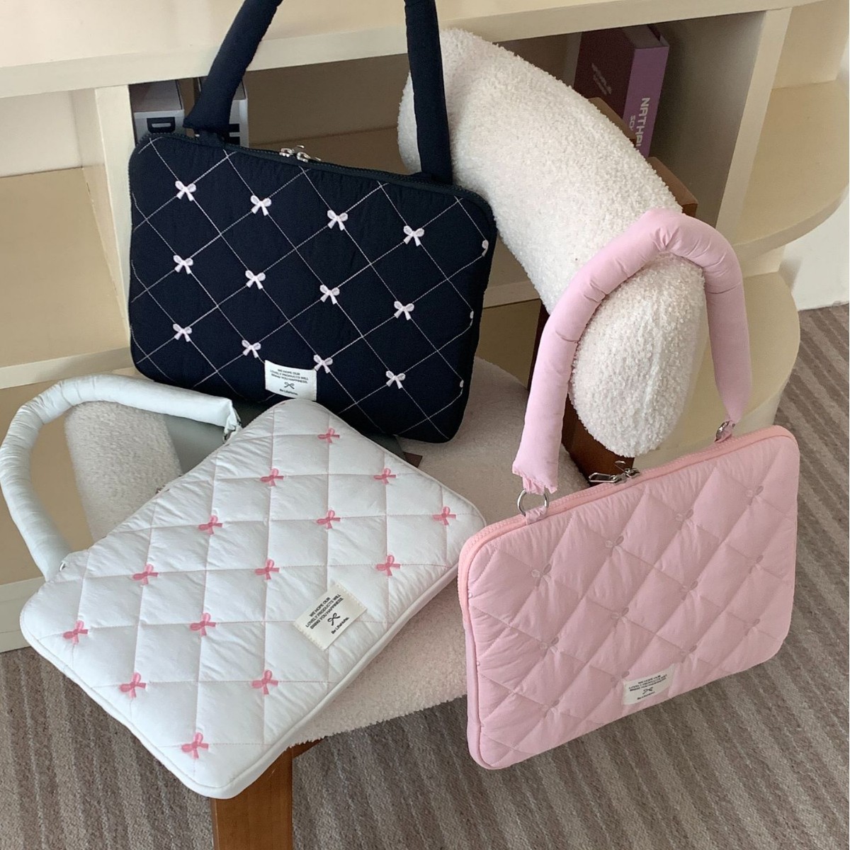 New INS laptop shoulder bag, sweet and versatile computer bag suitable for MacBook 13.3inch inner sleeve