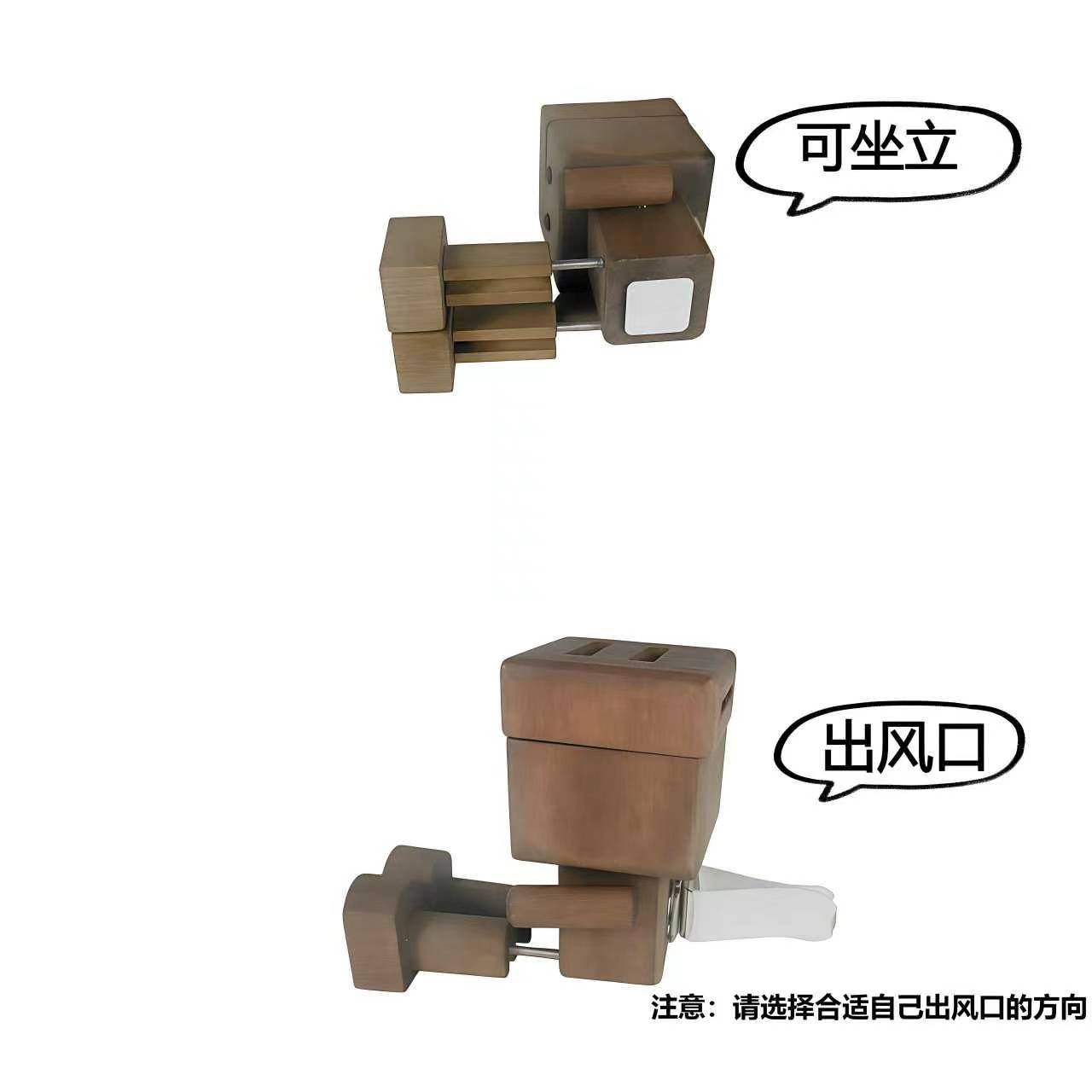 Fun and Creative Wooden Car Decoration with Shaking Legs, High Aesthetic Value, Aromatherapy, and Head-Shaking Feature