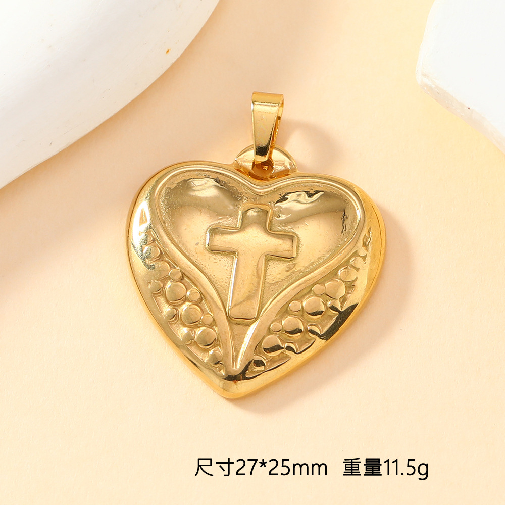 Colgante único Joyas de fundición de acero inoxidable transfronterizas Personalidad Sol Cruz Amor Flor Pluma Joyas Accesorios de bricolaje