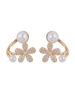 Small design advanced earrings from pearl, trend of season, flowered, light luxury style, high-quality style