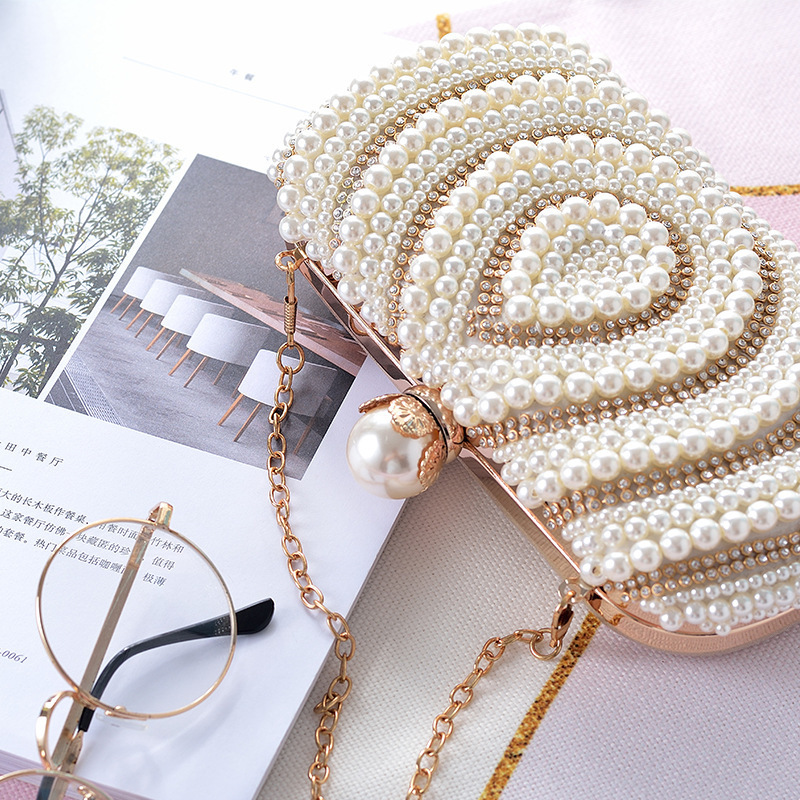 現物の新型真珠のドリルは水滴の珠の刺繍の宴会のチャイナドレスの女性のカバンinsの甘い手を持って斜めのショルダーバッグを持ちます。|undefined
