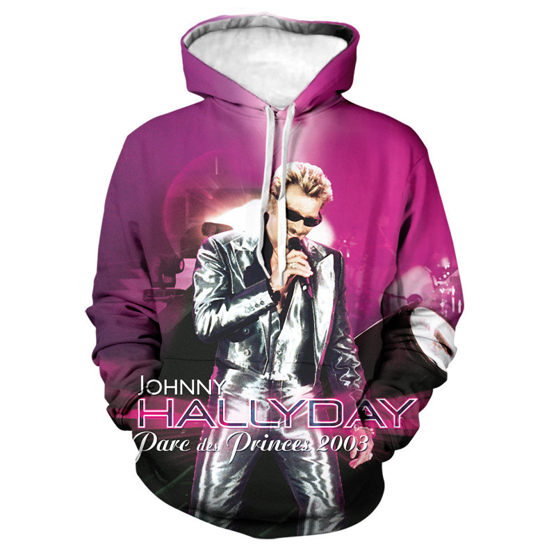 Foreign Trade Cross-Border Popular 3D Digital Printing John Harry Sweatshirt Men's Casual Trendy Hooded Sweatshirt Wholesale