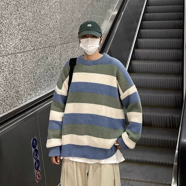 2022 японские свитера мужские и женские осенние ленивые ветры bf ретро мягкие клейкие пуговицы вязаные свитера