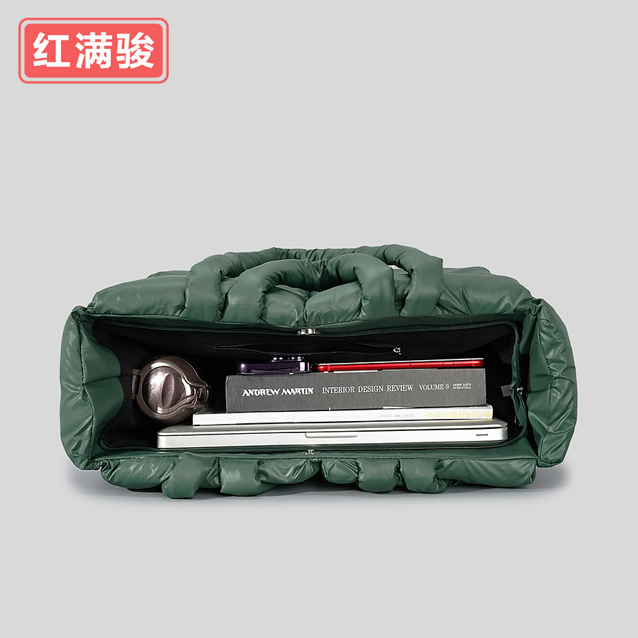 Nuevo más tamaño abajo Chaqueta de algodón de las mujeres suave espacio bolso de algodón moda simple lleno hombro bolsa de mensajero