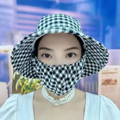 New Spring and Summer Cotton Women's Hat Sun Protection Hat Integrated Sunshade Hat Outdoor Tea Picking Hat Cycling Sun Protection Gadget