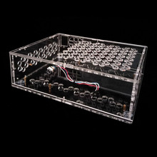 MATX主板FLEX小1U电源全透明亚克力玻璃水晶个性DIY电脑机箱