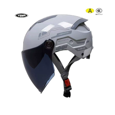 Vehicle Safety Helmet New Summer Model — Motorcycle Safety Supplies - cold-gray-long-tea