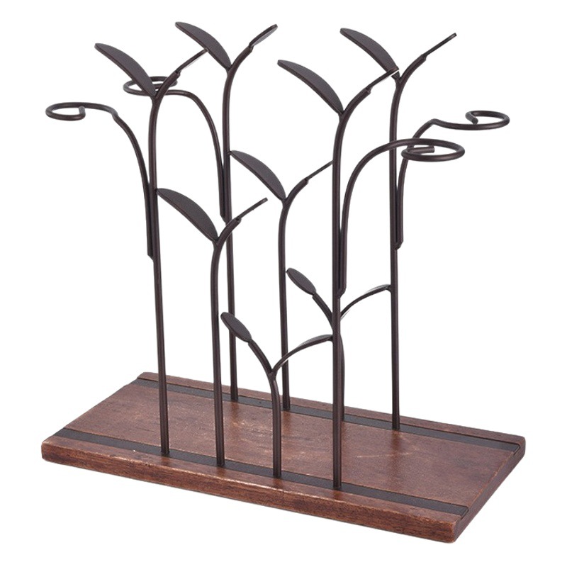 De estilo americano pastoral estante de la copa de vino creativo de estilo Europeo de hierro Estante Del Vino bar decoración del hogar transfronteriza WineRack