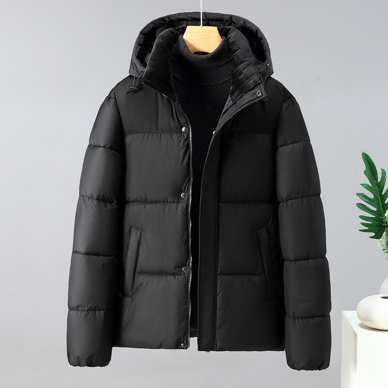 Men's Clothing outdoor Silk cotton cotton jacket winter men's short stand collar outdoor color matching cotton jacket sports jacket batch_voghion.com
