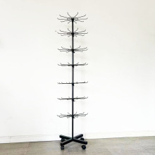 七层饰品首饰展示架挂袜子钥匙扣文具摆地摊架子多层带轮旋转货架