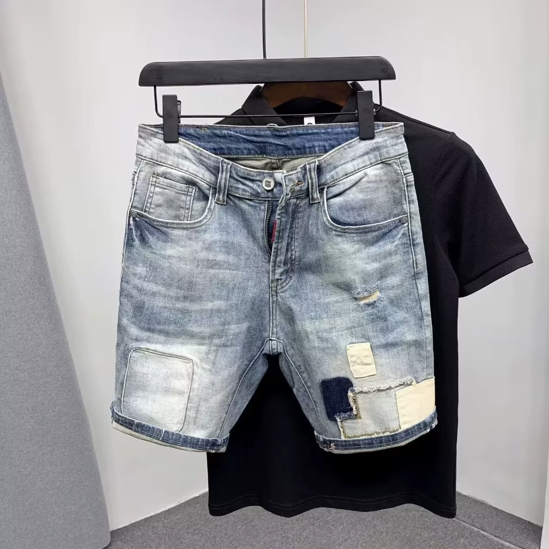 Летняя ретро джинсовая юбка, шорты, эластичные брюки, Slim fit
