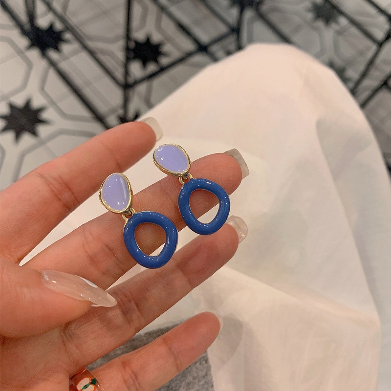 Alloy Material 1 Pair Simple Style Heart Shape Plating Alloy Ear Studs