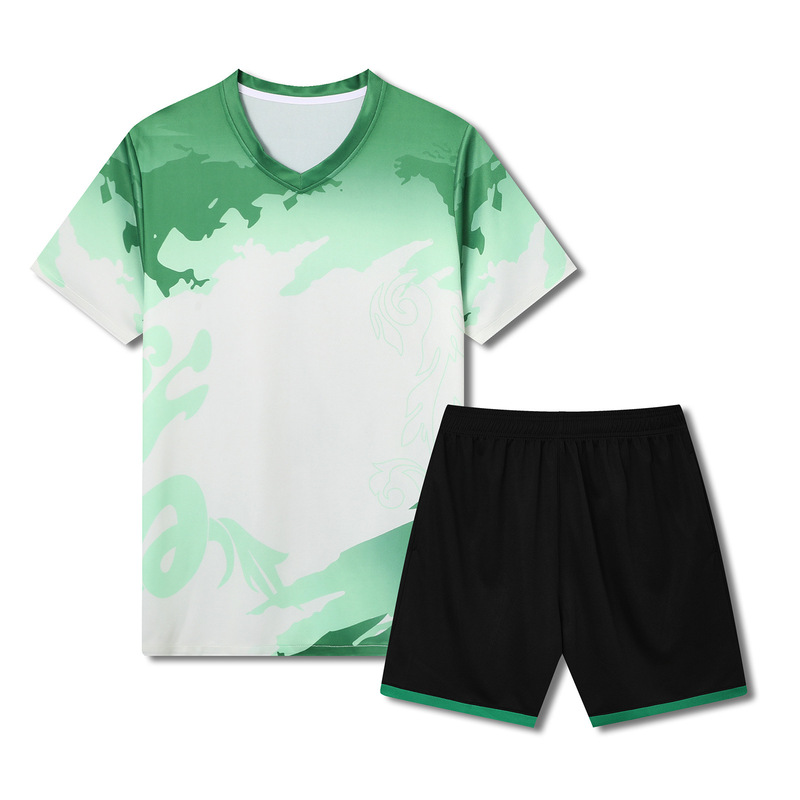 サッカー服 スコッチジャージ サッカーユニフォーム スーツ スポーツトレーニングスーツ 半袖 パフォーマンススーツ 服|undefined