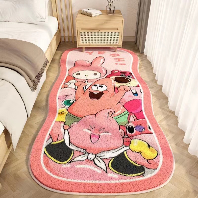 De dibujos animados de forma especial alfombra de Cachemira dormitorio del hogar manta de noche a prueba de sonido balcón manta de la ventana de la Bahía estera del piso resistente a las manchas