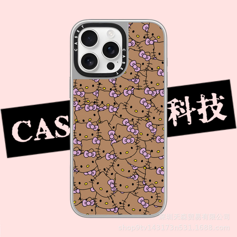 CASET联名夏威夷KT猫用苹果iPhone16ProMax手机壳15Pro潮牌14镜面|undefined