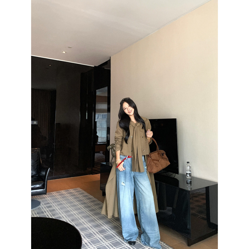气质高级感英伦风卡其色风衣女秋冬新款大衣外套女|undefined