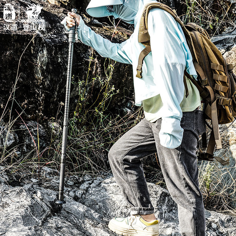 汉道甩棍防身武器自卫合法伸缩棍子车载用品三节棒摔棍甩辊铁棍