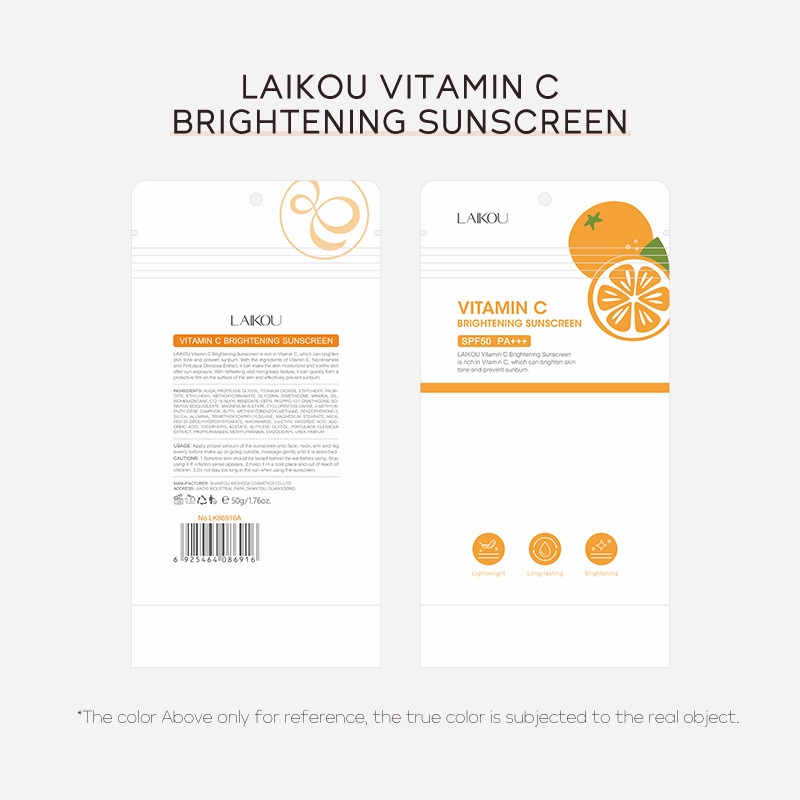 LAIKOU Vitamin C sunscreen Cream 50g from the manufacturer's supply brightening skin tone and moisturizing undefined