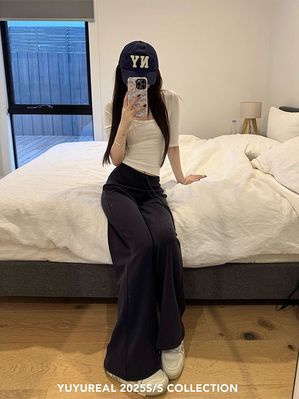 YUYUREAL soft2.0 舒适早秋 320g轻氧莫代尔糯糯针织裤|undefined