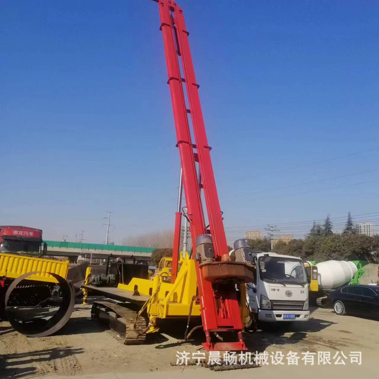 多功能光伏打桩机 遥控全液压旋转打桩机 油电打桩钻孔压桩一体机