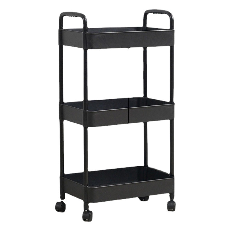 Cochecito con ruedas de piso para el hogar Estante de almacenamiento de carro de acrílico móvil Estante de espacio para la cocina de la sala de estar