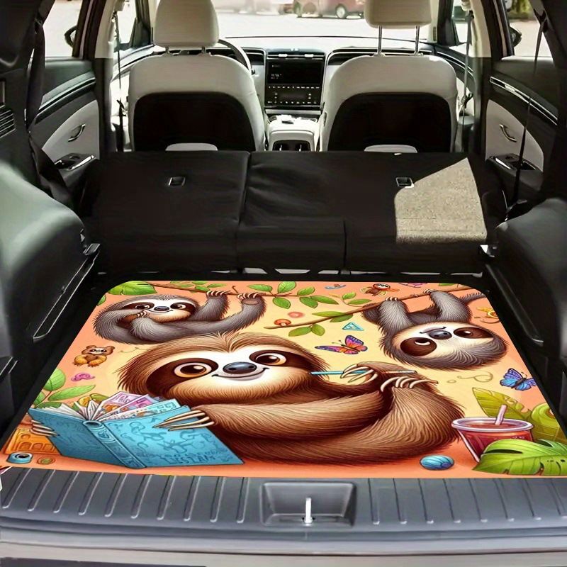 TEMU branded and shipped car trunk mats, dirt-resistant and wear-resistant car floor mats, dustproof full-cover car mats