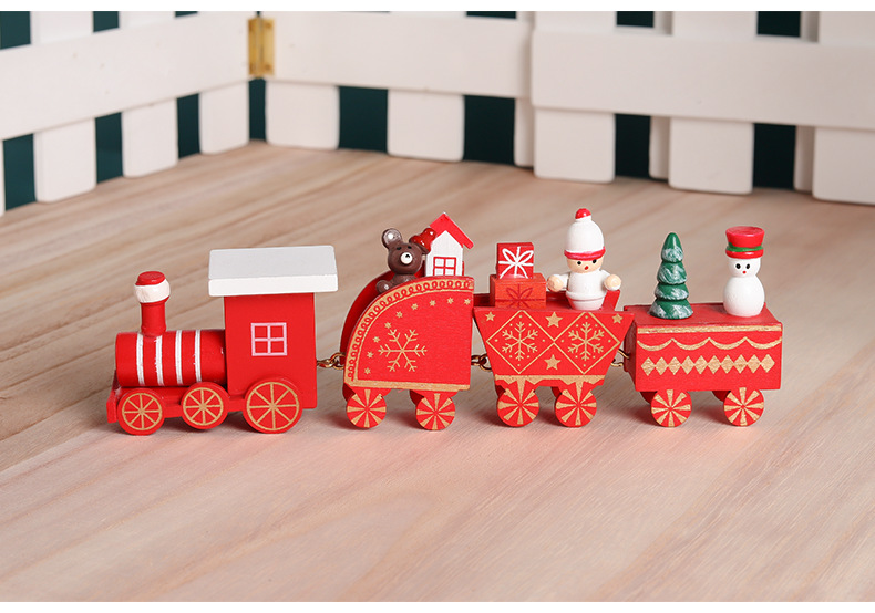 120g Weight Ornaments Home Textiles & Decor Type Christmas Cute Train Wood Party Street