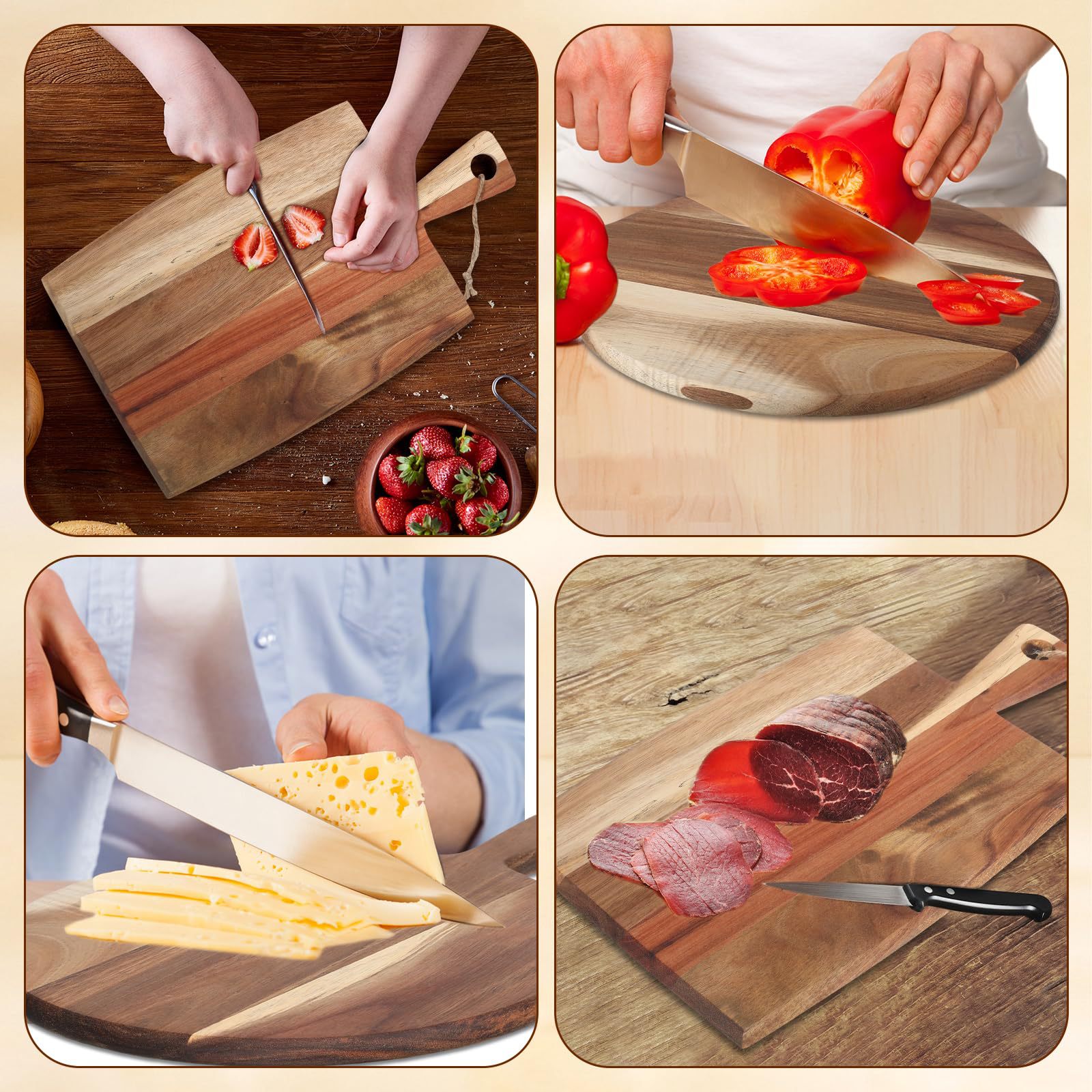 tablero de pan de madera casero madera sólida tablero de corte de verduras tablero de corte de frutas tablero de corte de mesa de alimentos suplementarios tablero de filete cocinado