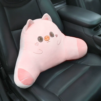 cushion back cushion, Waist support - car-waist-support-cute-pig-removable-and-washable