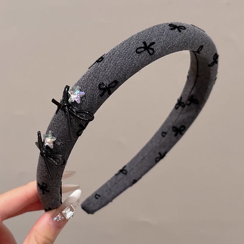 Gray arco de cabello para mujeres fuera de lavarse la cara de la prensa cabello de cabeza de cabello de cabello de cabeza de cabello de cráneo alto toque de cabello