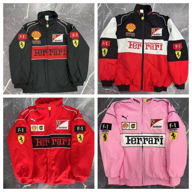 Cross-border US size F1 racing jacket, printed, thin and thick, windproof, motorcycle riding jacket for men and women, long-sleeved Cross-border US size F1 racing jacket, printed, thin and thick, windproof, motorcycle riding jacket for men and women, long-sleeved