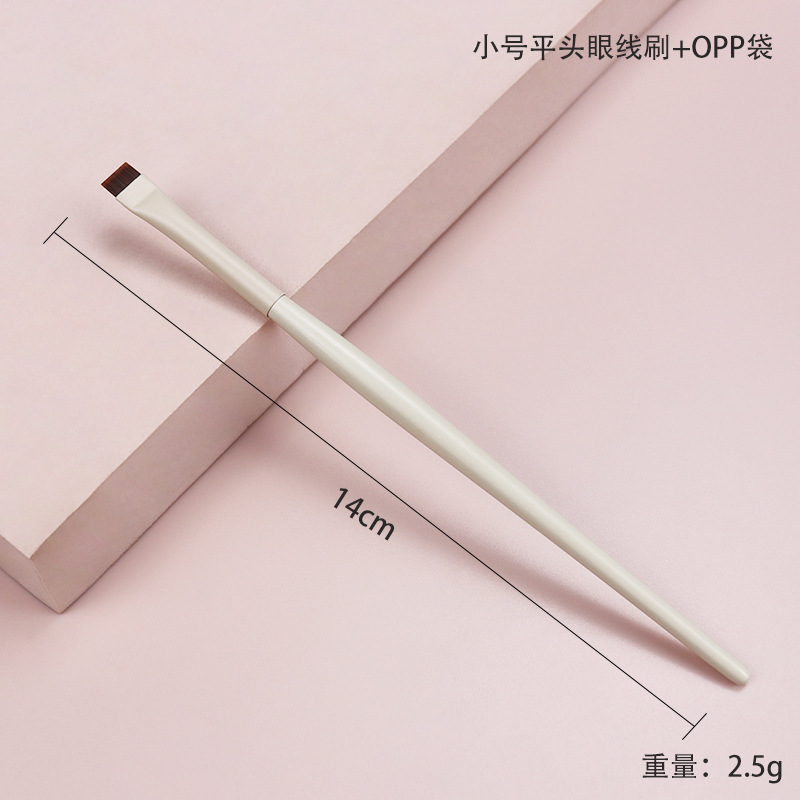 Cepillo delineador de ojos falciforme ultrafino cabeza plana ángulo oblicuo hoja cepillo de cejas cabeza plana ultrafino delineador de ojos cepillo de maquillaje de pintura