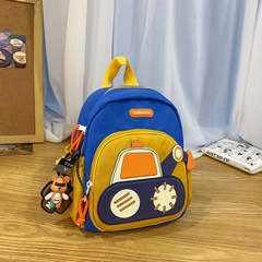 小学生双肩包入学可爱潮搭挖掘机幼儿园书包小汽车儿童双肩背书包