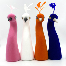 仿真吉祥孔雀头模型开业花篮插花装饰品网红婚车配饰花艺包装材料