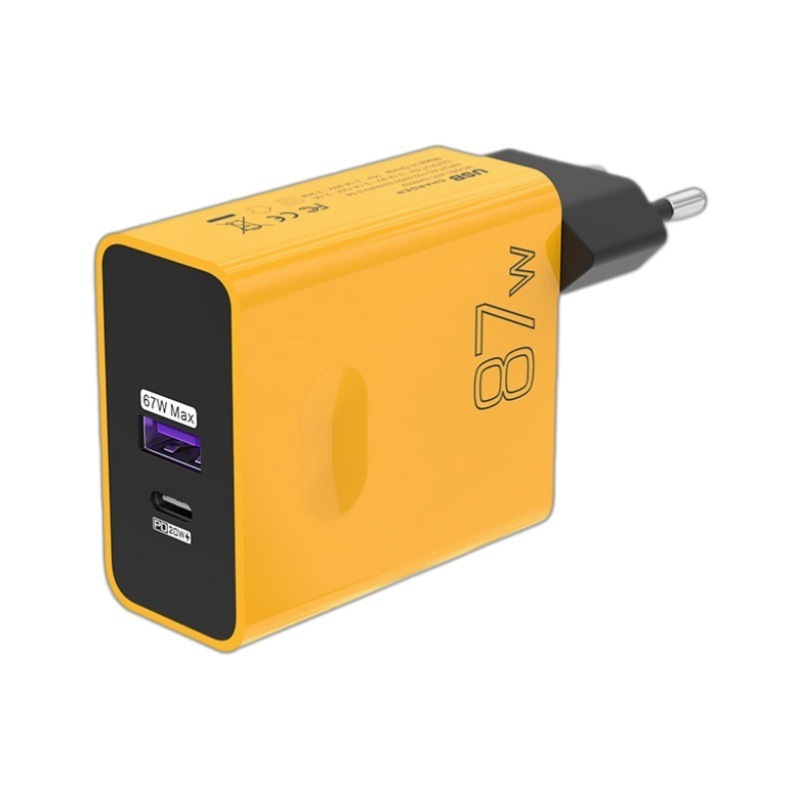 国境を越えたプライベートモデル TYPE-C+USB デュアル回線急速充電 87W 充電器ヨーロッパ、アメリカ、イギリス USB-C 充電ヘッド工場|undefined