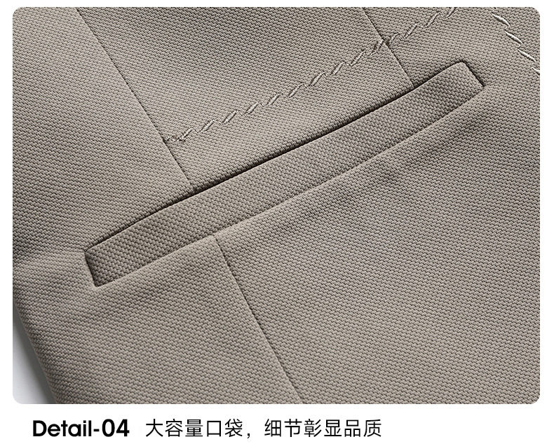 Áo vest nam dài tay màu trơn, chất liệu nylon co giãn không cần là, dáng ôm, kiểu mới mùa xuân thu — Màu be, Màu camel, Màu đen chi tiết 23