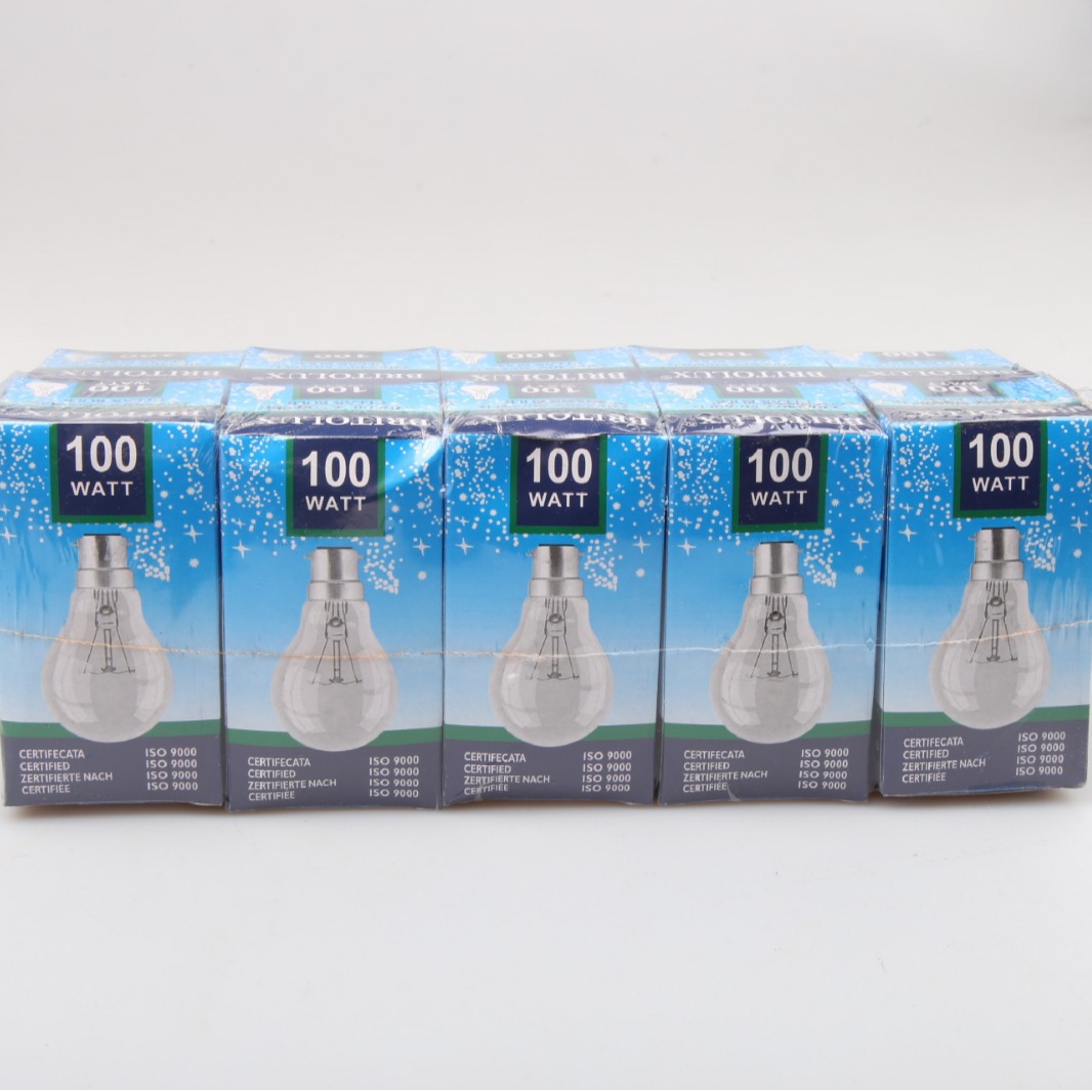 厂家大量出口南非B22灯泡  卡口灯泡 透明钨丝灯泡