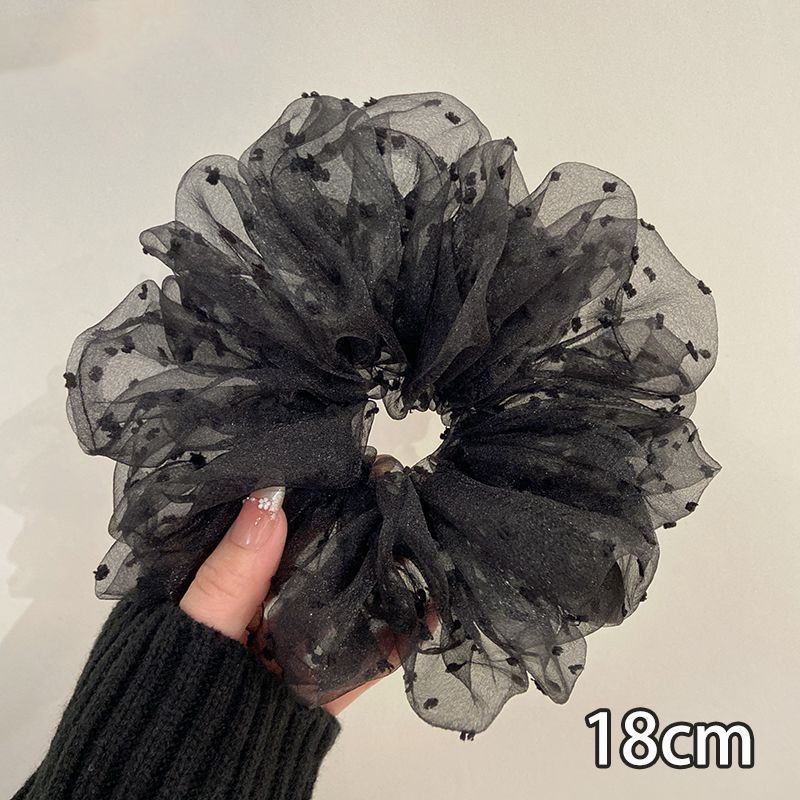Anillo para el cabello de intestino grueso de gran tamaño coreano, bufanda cuadrada de alta calidad femenina, cuerda para el cabello, banda elástica y duradera, flor de viento perezosa