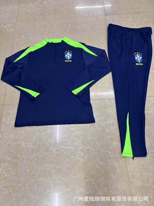 2526新款足球服巴黎皇马阿森纳拜仁长袖半拉训练服一件批发|undefined