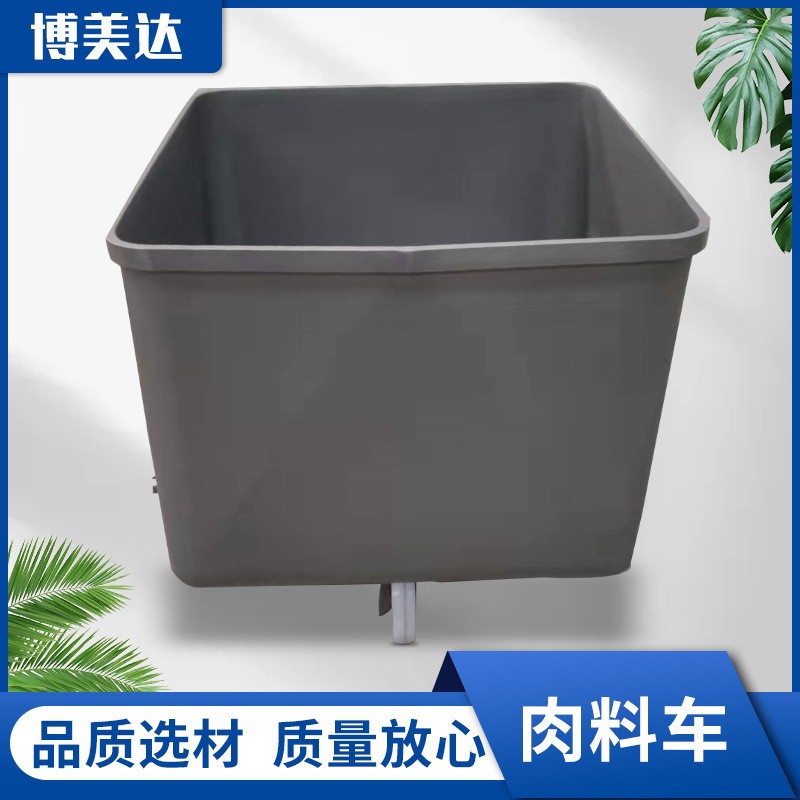 博美达食品厂304不锈钢肉料车  装料车  肉斗车 桶车 食品设备