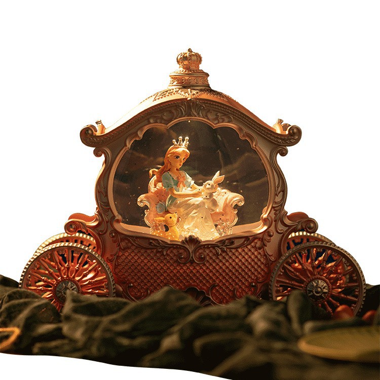 Princesa Victoria Pooh carro caja de música bola cristal flotante copo nieve niña cumpleaños Navidad regalo