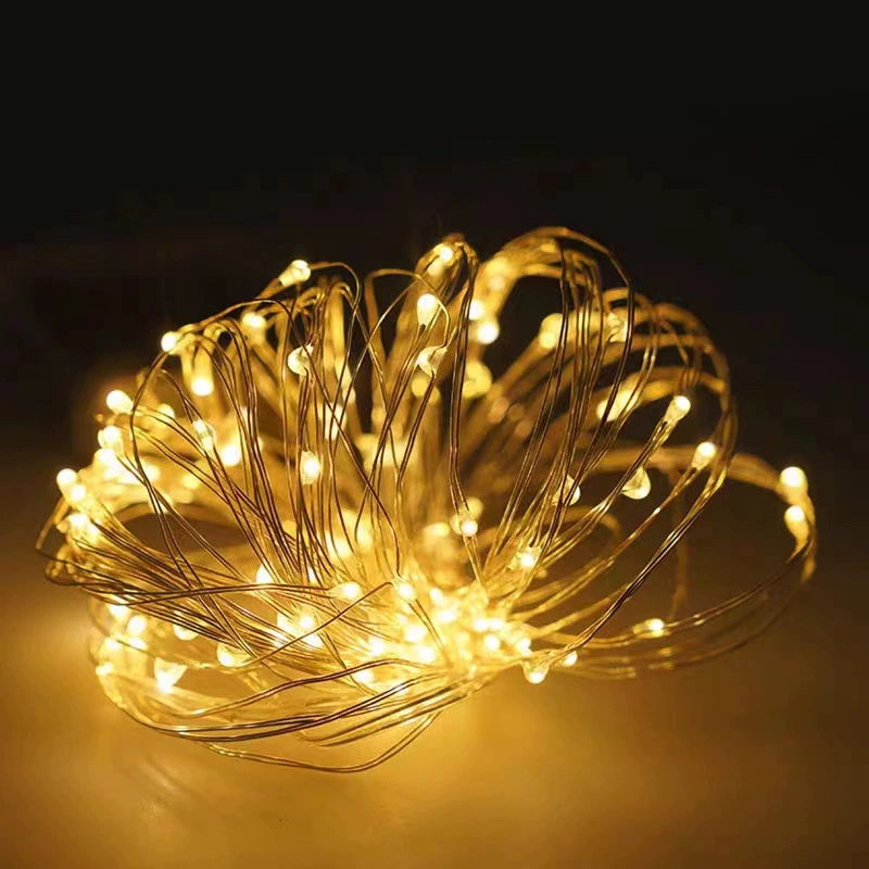 Блестящая LED-лампа на шпажках, медная проводка, свет, букет цветов, подарочная коробка, торт, наполненный звёздами, декоративная тканевая нить, магазинные световые шпажки, шар-волнa