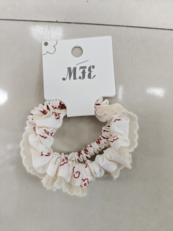 春夏新款芭蕾风碎花小肠圈女生小清新蕾丝花边扎马尾头绳发圈发绳|undefined