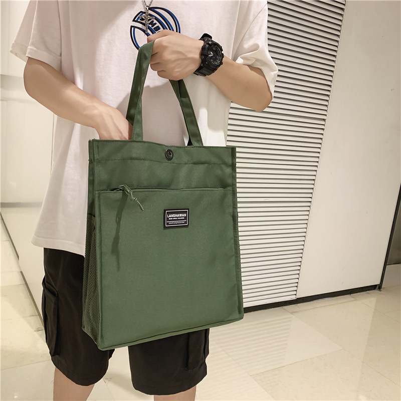 Men's Handbag, Simple Oxford Cloth Men's Student Tutoring Bag, Commuter Tote Shoulder Bag, Large Capacity Document Bag Men's Handbag, Simple Oxford Cloth Men's Student Tutoring Bag, Commuter Tote Shoulder Bag, Large Capacity Document Bag