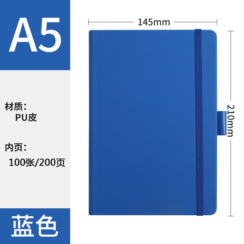 A5 azul + Correa + bolígrafo elástico-1
