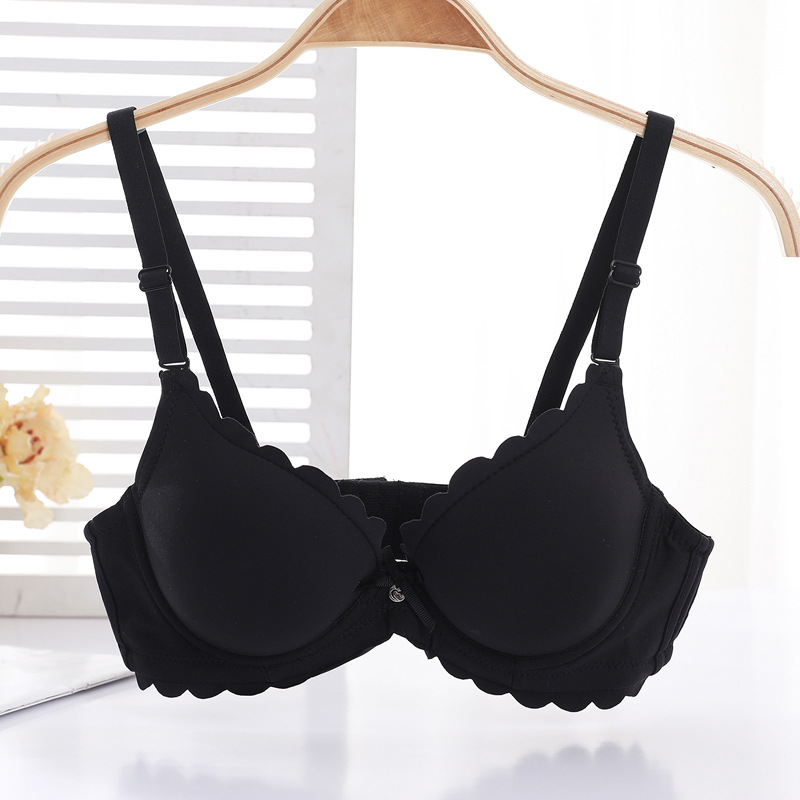 Fábrica de sujetadores de Shantou en stock brillante sin marcas de grosor pequeño sujetador de ropa interior para mujeres ajustable soporte superior para evitar caída
