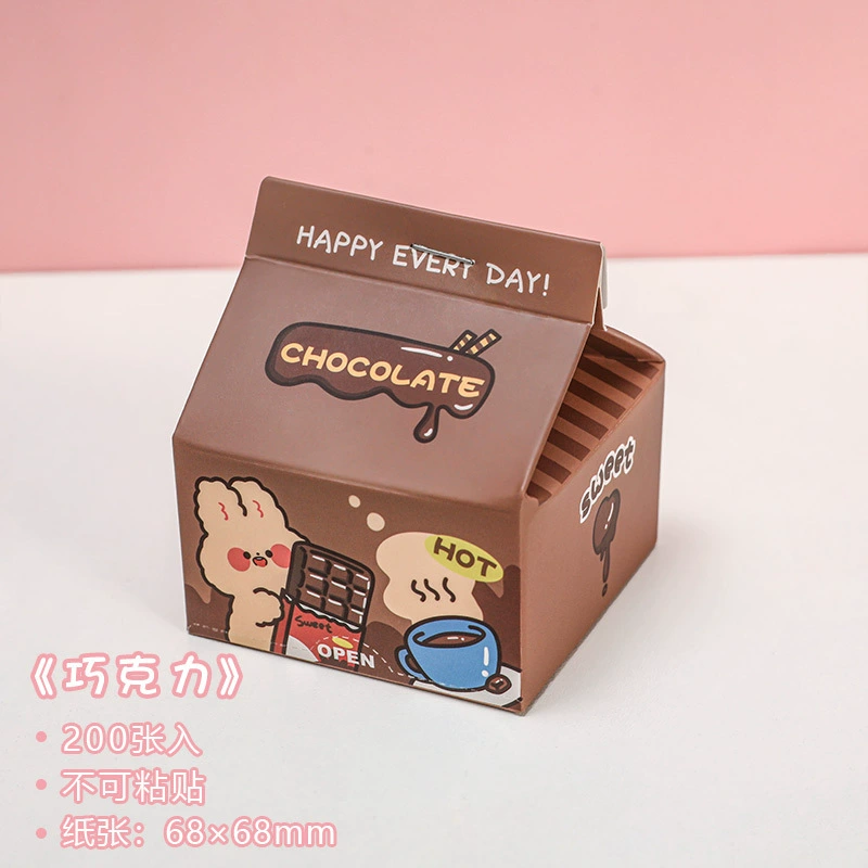 Блоки для заметок milk box, детские мультяшные листы для сообщений, ≈200 страниц, антипригарные
