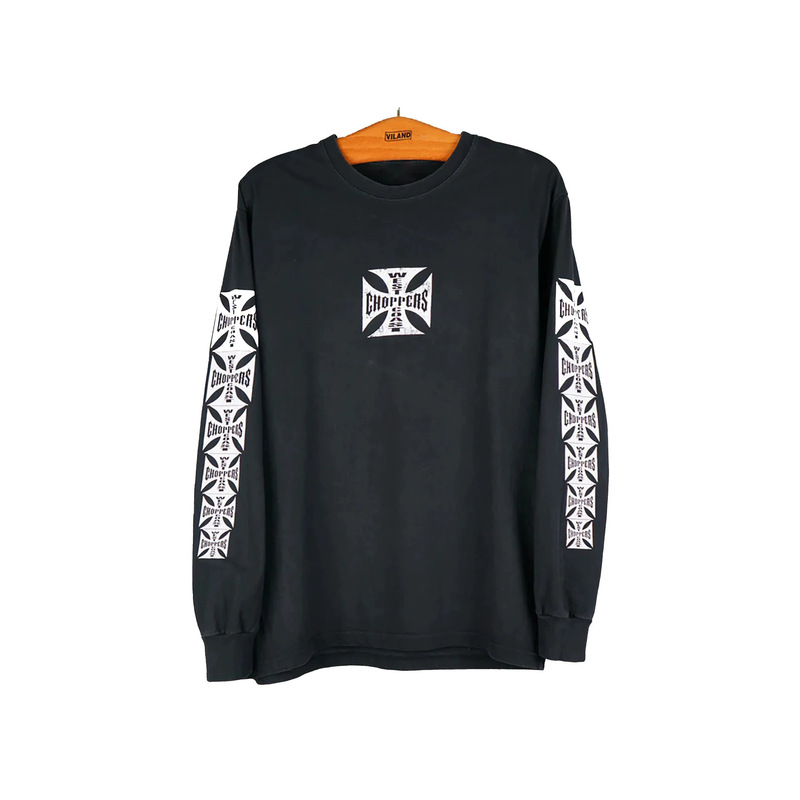 Free Rider Choppers Freedom Chopper Motorcycle Sticker Graphic American Retro Men's Long Sleeve T-Shirt Free Rider Choppers Freedom Chopper Motorcycle Sticker Graphic American Retro Men's Long Sleeve T-Shirt