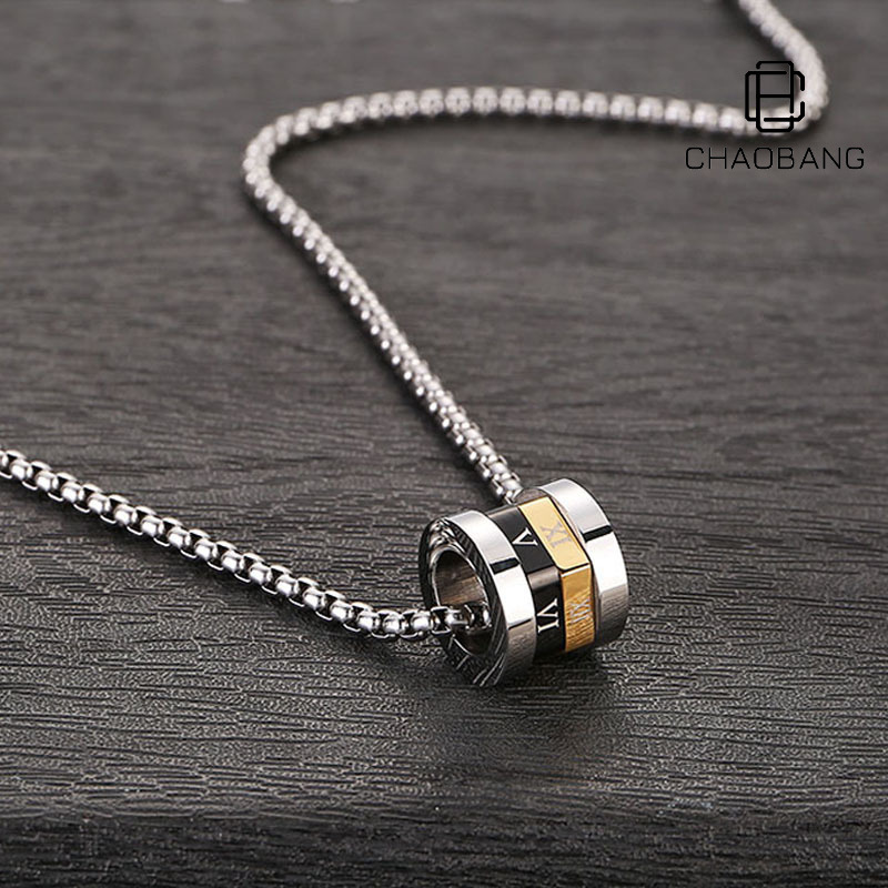 Small Man Waist Necklace Men's Trendy Brand All-match Titanium Steel Pendant Men's Woolen Chain High-end Boys' Chain Cool Accessories