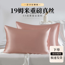 19姆米双面真丝枕套100%桑蚕丝枕头套舒适柔软顺滑纯色枕头套批发